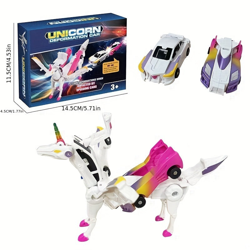 🎄Ранна коледна промоция – Купи 2, вземи 1 безплатно⛄ 2 в 1 Превръщащ се състезателен автомобил динозавър – Автоматично превръщаща се играчка