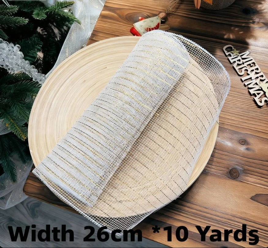 🎄✨Създай вълшебна коледна светлина✨🎄 Елегантна мрежеста лента за украса на коледно дърво