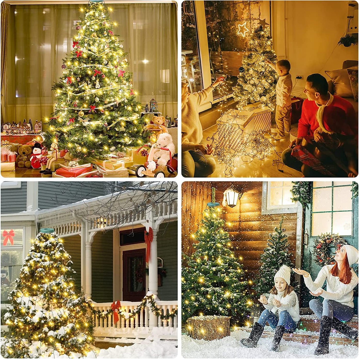 🎁 Ранна коледна разпродажба – 50% ОТСТЪПКА 🎄 Светещ пръстен с водопад от лампички за коледна елха