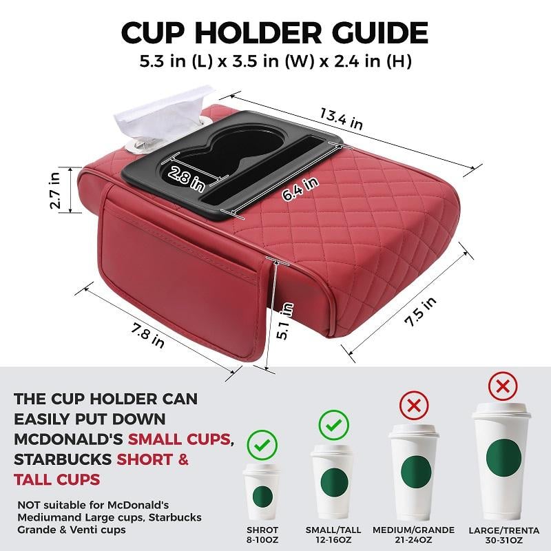 Многофункционален автомобилен подлакътник от PU кожа