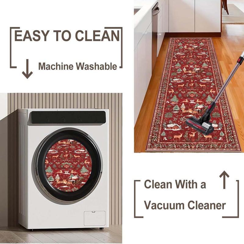 🏆🌲Коледен подарък – Светкавична промоция⚡Вътрешен коледен килим