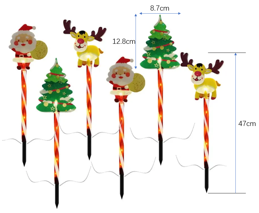🎄🎁 Комплект от 6 подвижни коледни лампички