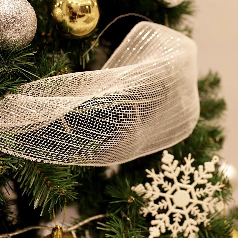 🎄✨Създай вълшебна коледна светлина✨🎄 Елегантна мрежеста лента за украса на коледно дърво