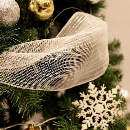 🎄✨Създай вълшебна коледна светлина✨🎄 Елегантна мрежеста лента за украса на коледно дърво