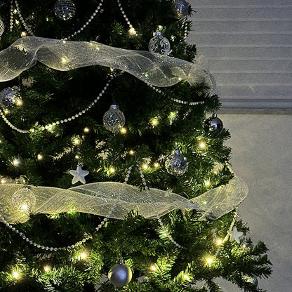 🎄✨Създай вълшебна коледна светлина✨🎄 Елегантна мрежеста лента за украса на коледно дърво