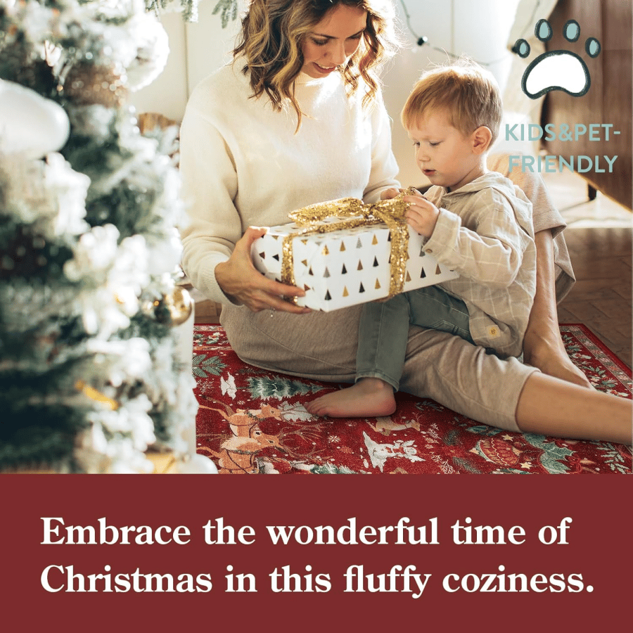 🏆🌲Коледен подарък – Светкавична промоция⚡Вътрешен коледен килим