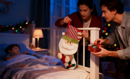 Очарователен голям коледен чорап – идеален за подаръци! 🎁