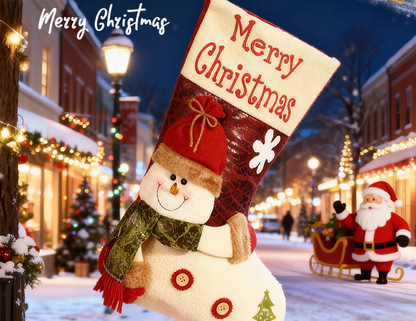 Очарователен голям коледен чорап – идеален за подаръци! 🎁