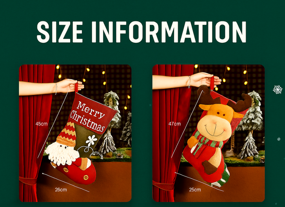 Очарователен голям коледен чорап – идеален за подаръци! 🎁