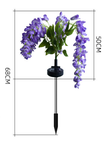🌸Соларна лампова вейка „Глициния“ – магическа светлина в твоята градина🌙