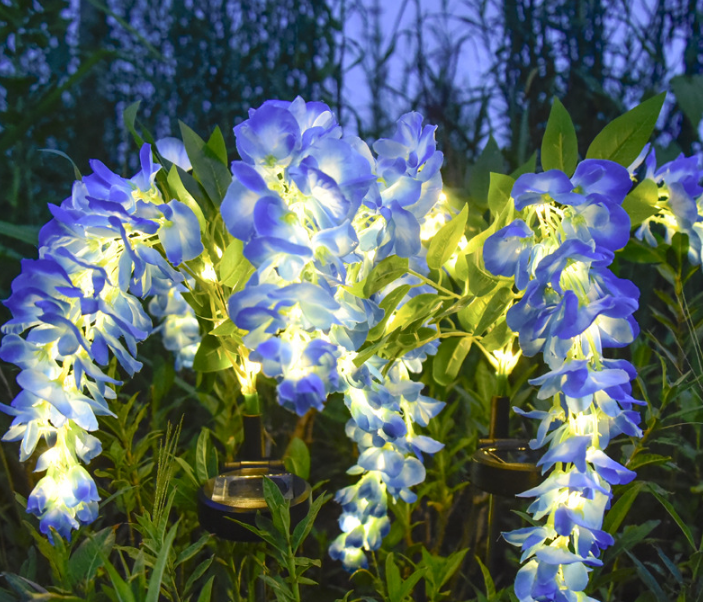 🌸Соларна лампова вейка „Глициния“ – магическа светлина в твоята градина🌙