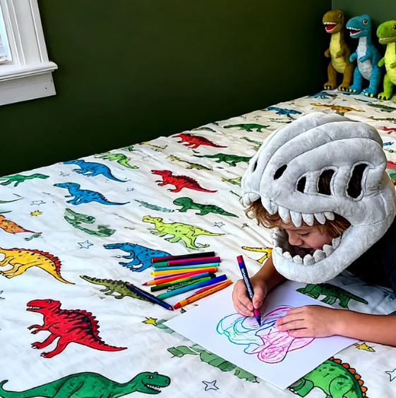 🎉 Сложи плюшената динозавърска глава и стани „временен служител“ в динопарка за деня 🦕🧸