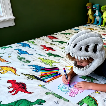 🎉 Сложи плюшената динозавърска глава и стани „временен служител“ в динопарка за деня 🦕🧸