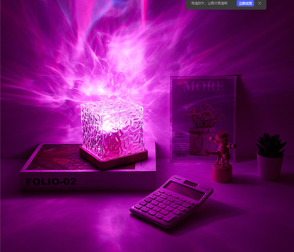 🏆2025 ГОРЯЧА ПРОДАЖБА💥🌊【Въртяща се нощна лампа с водни вълни】